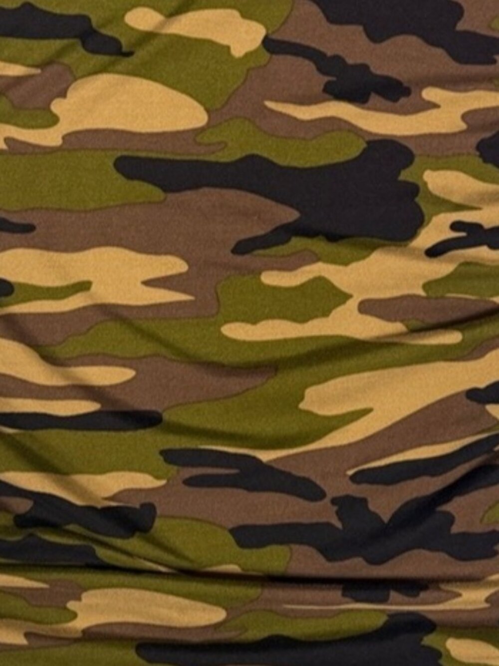 💜KCamo Ruched Tee Dress - Olive Green